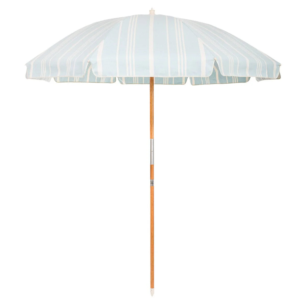 Light Blue Striped Umbrella with Base- NEW!