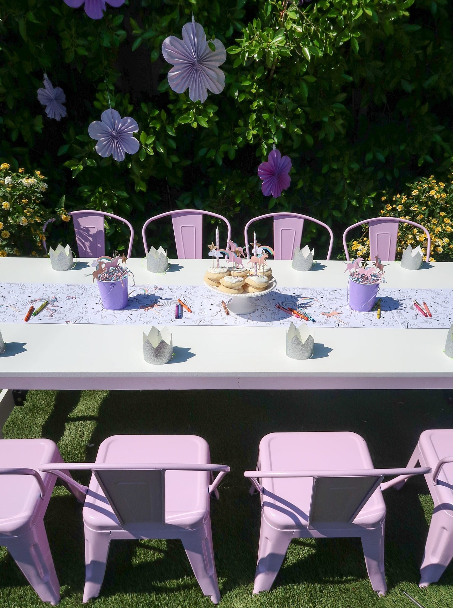 Lavender Kids Metal Chair