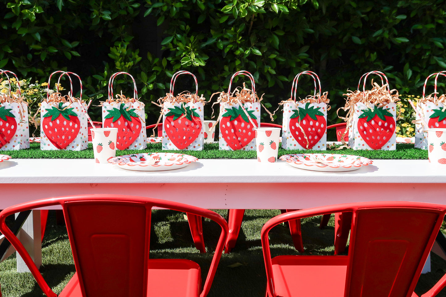 Red Kids Metal Chairs