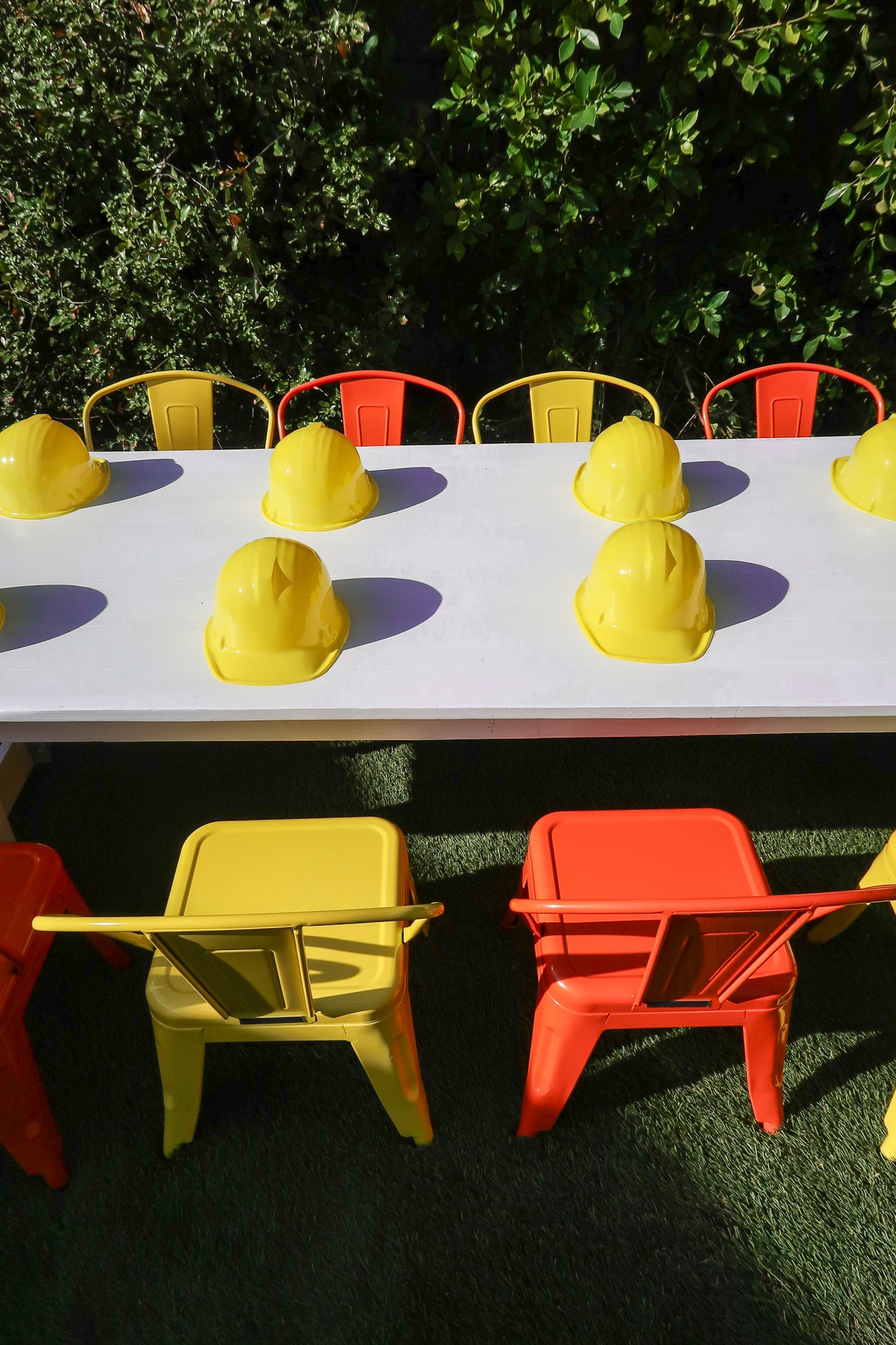 Orange Kids Metal Chair