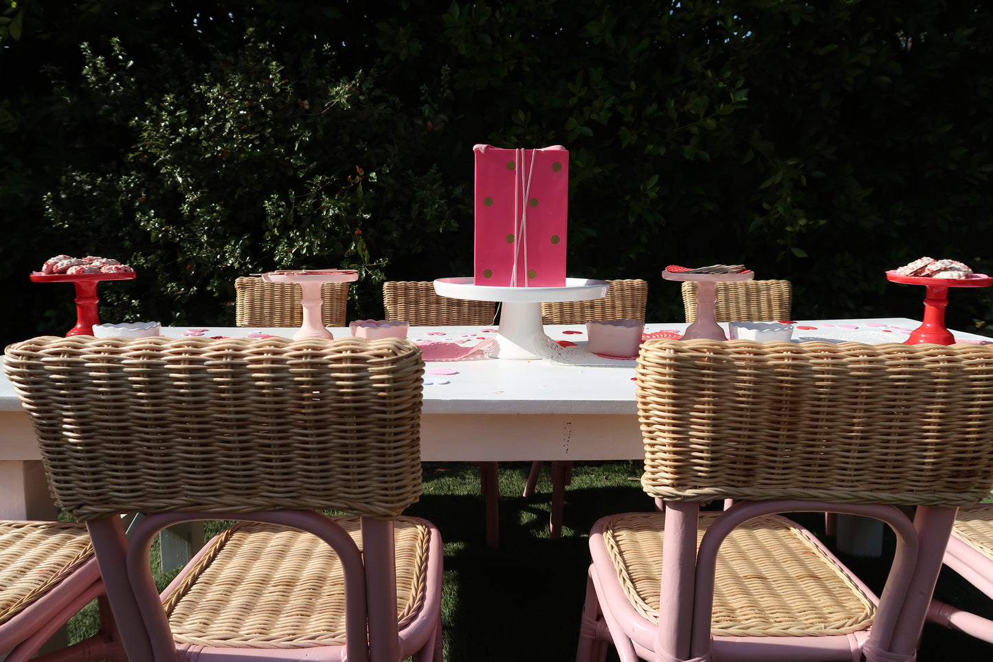Napoli Rattan Chair in Pink