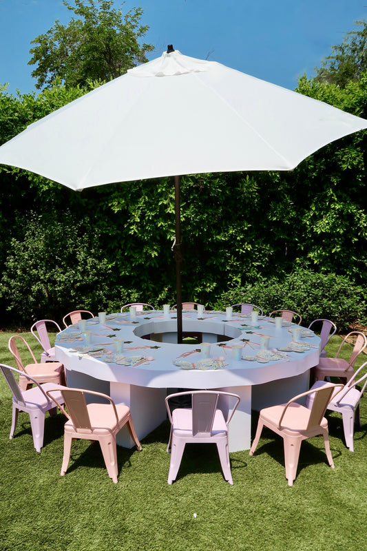 Valley Circle Dining Set- Scalloped or Flat Edged