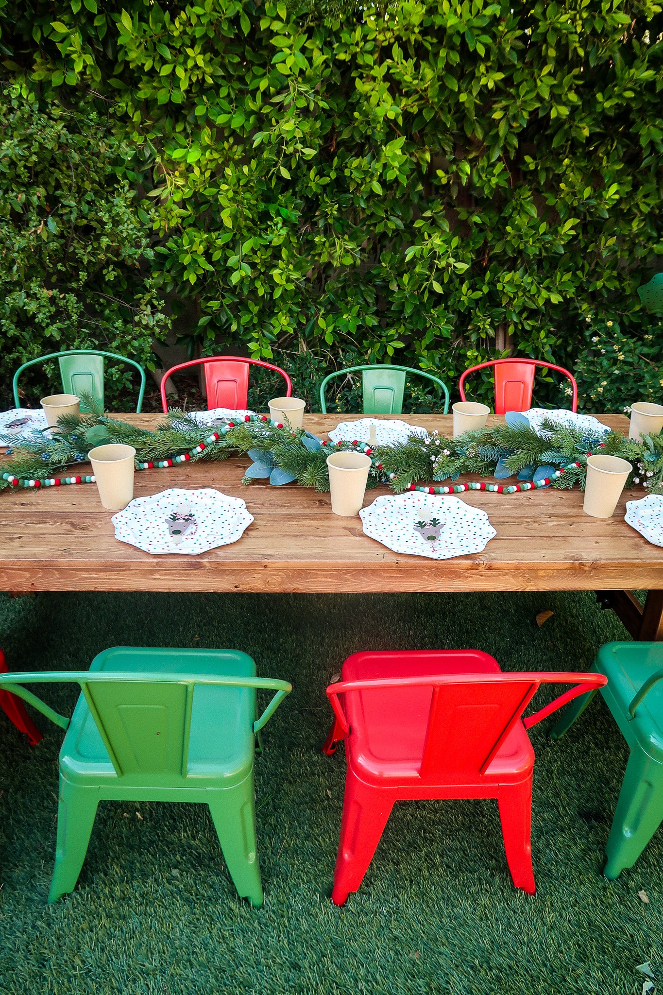 Kids Solid Pine Farm Table - Natural Wood