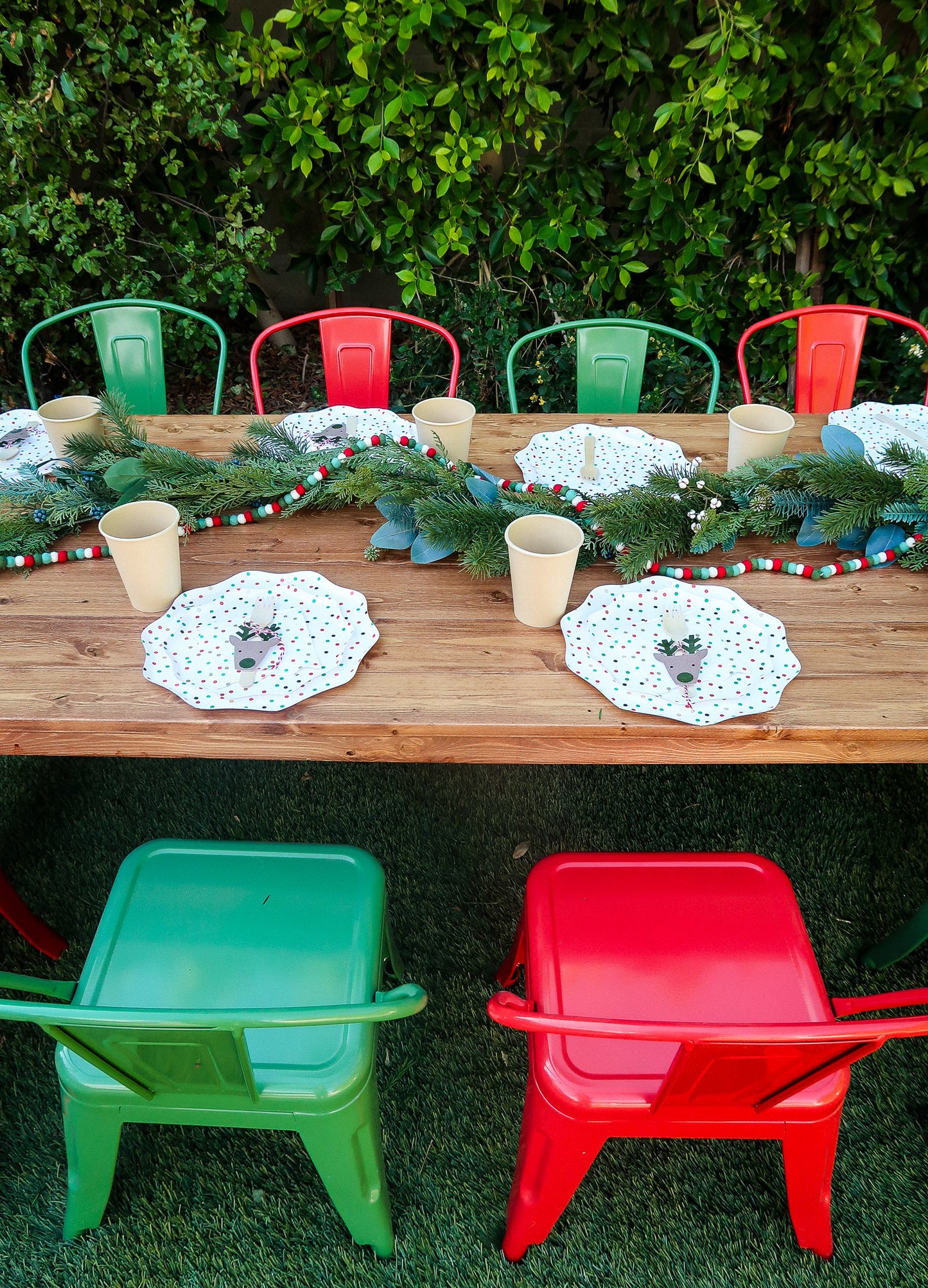 Red Kids Metal Chairs