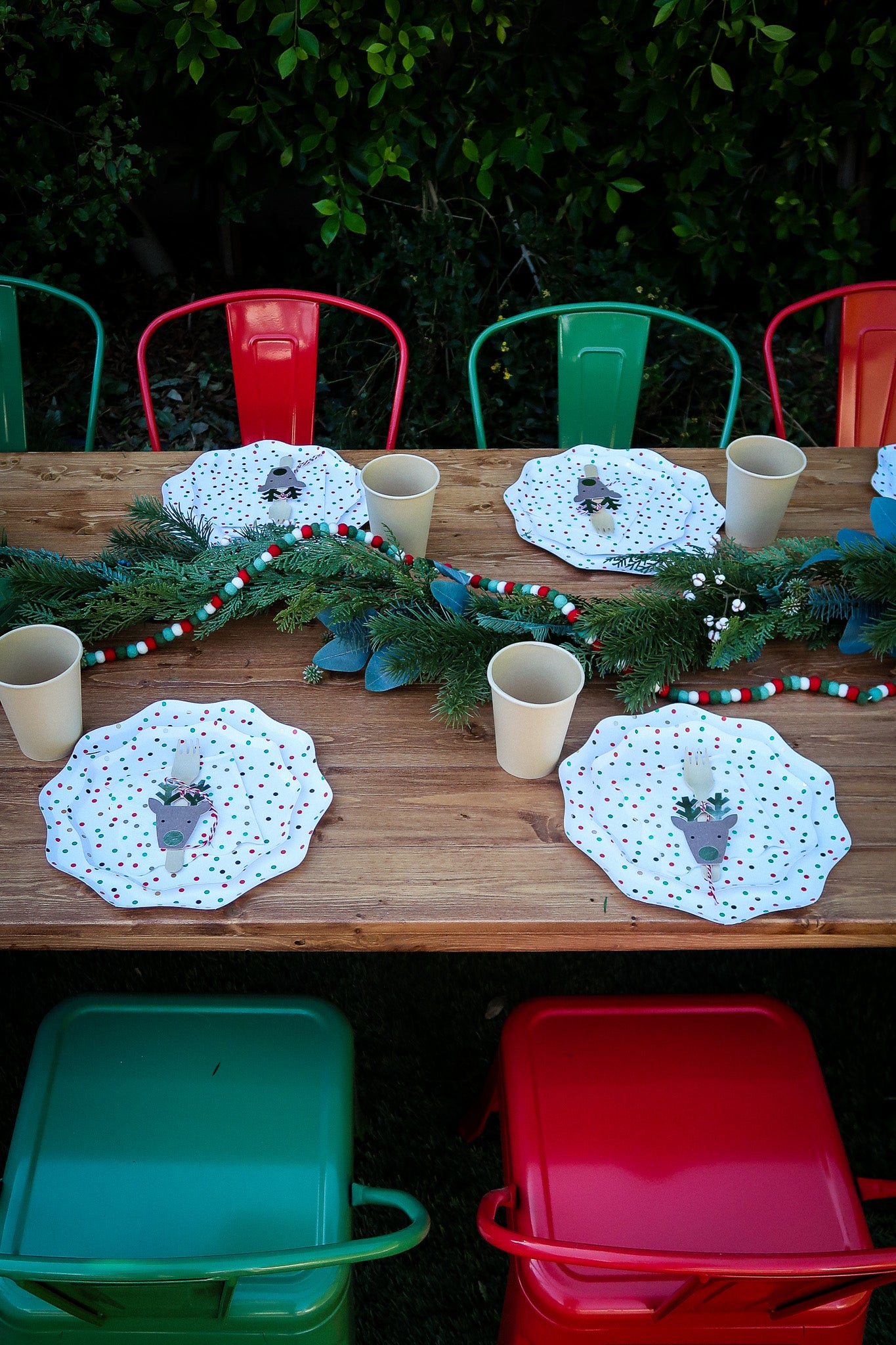 Kids Solid Pine Farm Table - Natural Wood