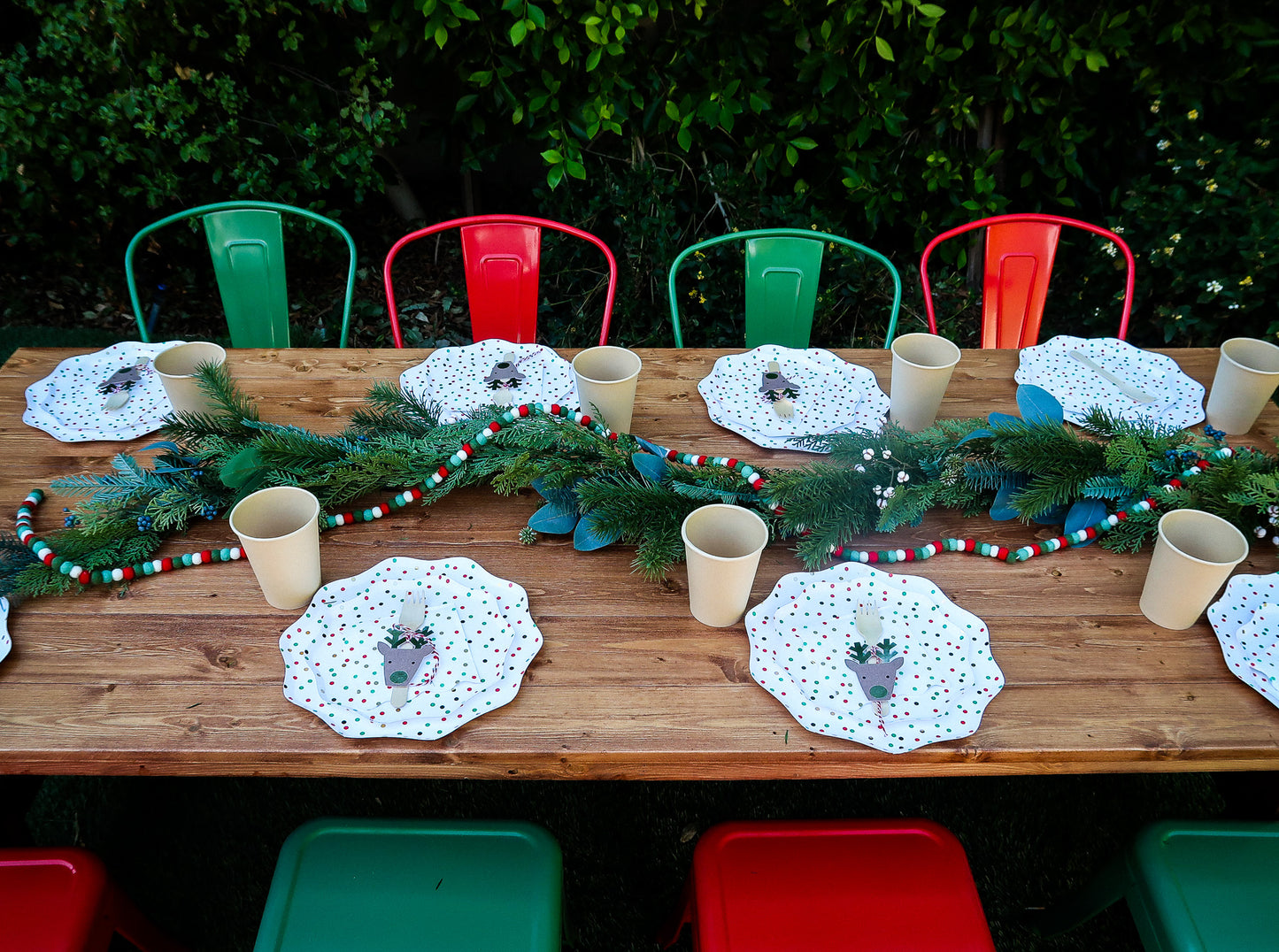 Kids Solid Pine Farm Table - Natural Wood