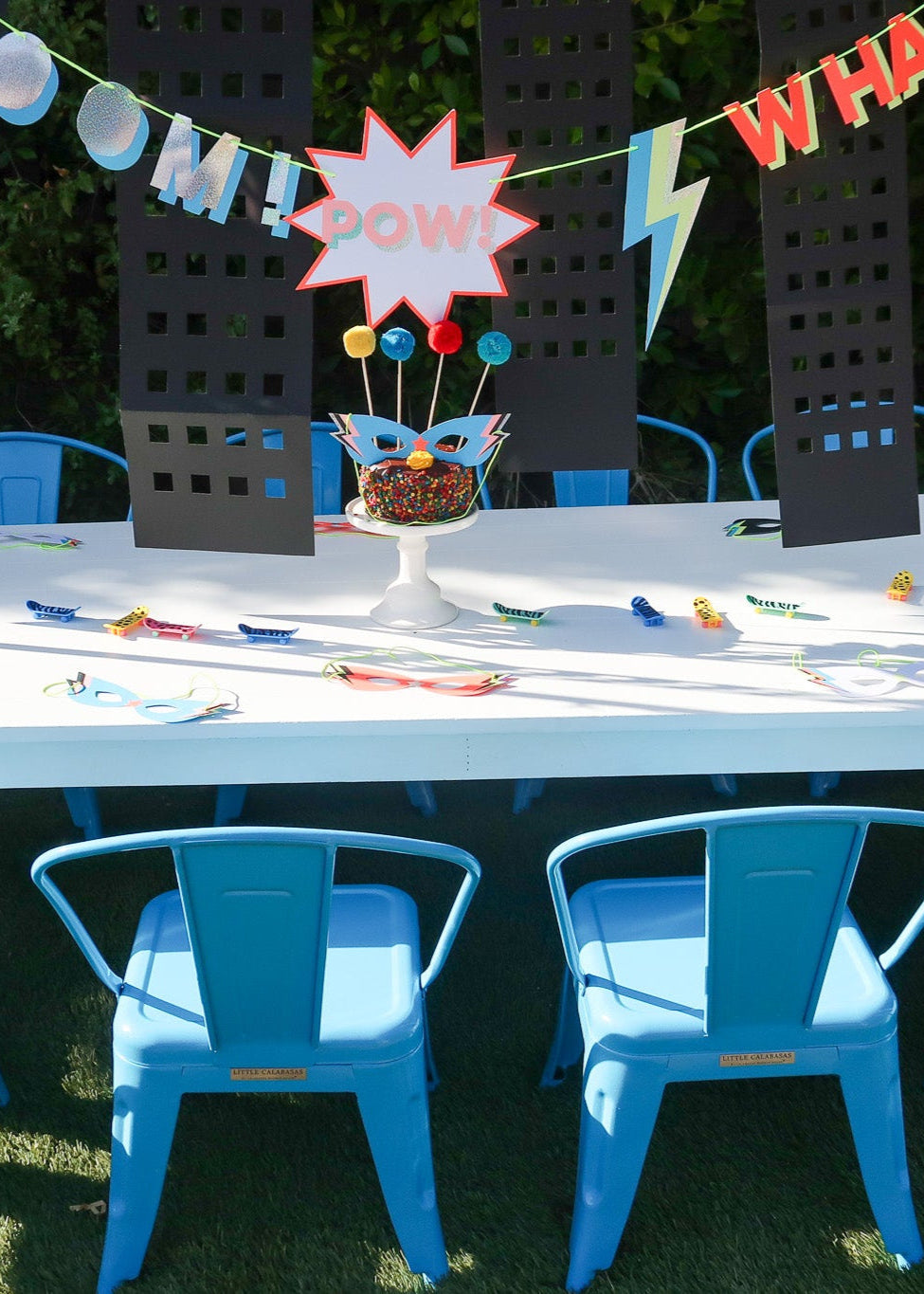 Blue Kids Metal Chair