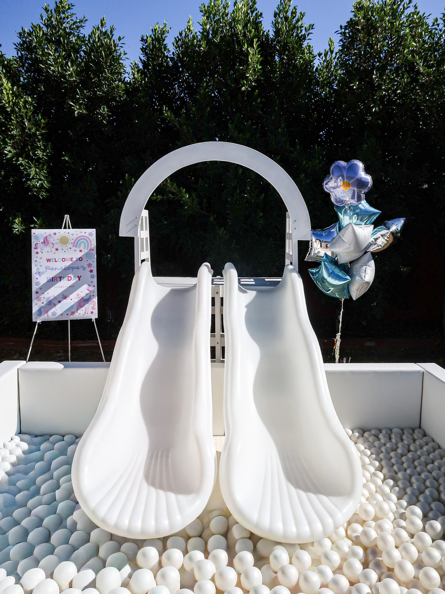 Sea Vista Ball Pit with Double Slide 8X10- New!