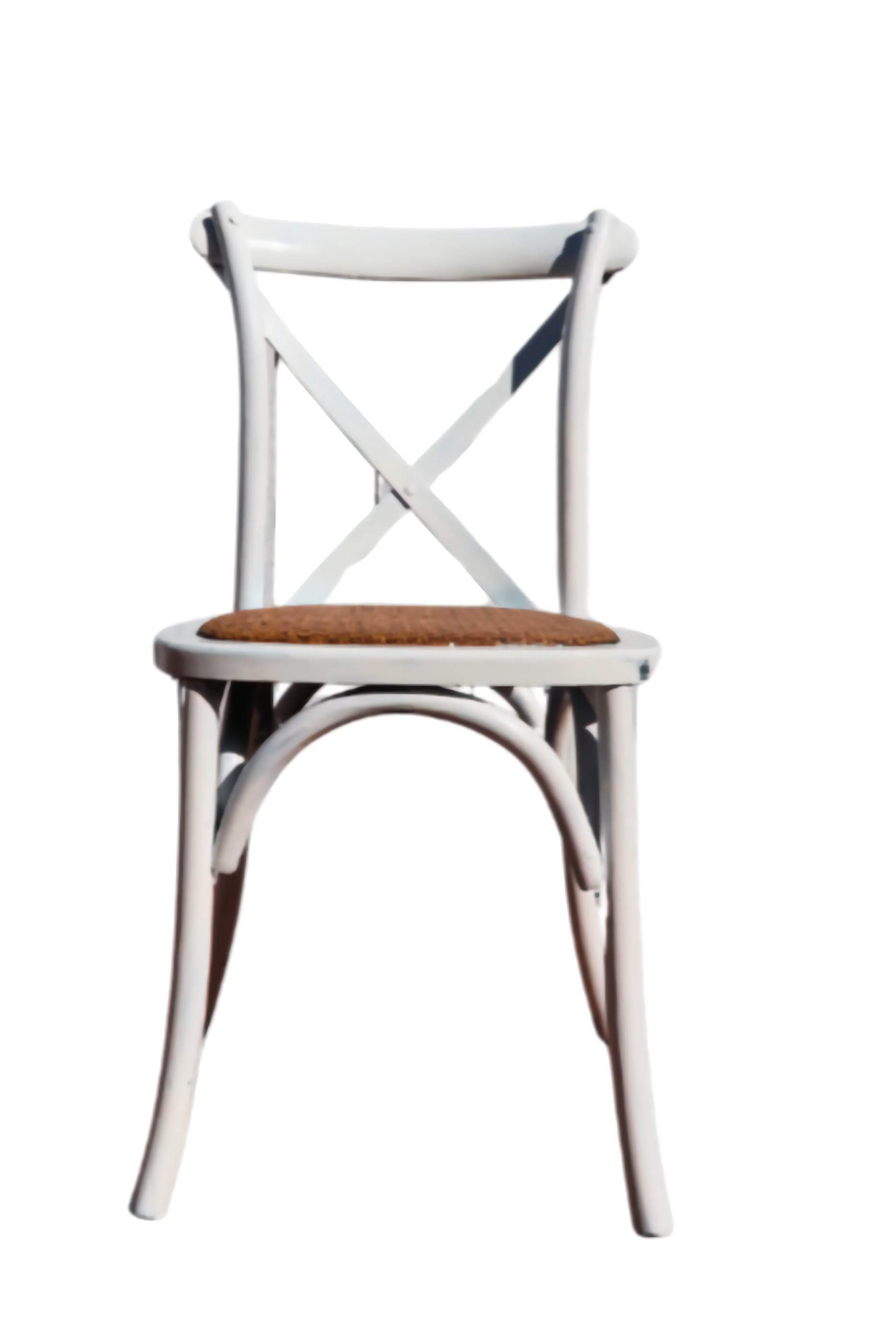 Rustic White Adult Crossback Chairs
