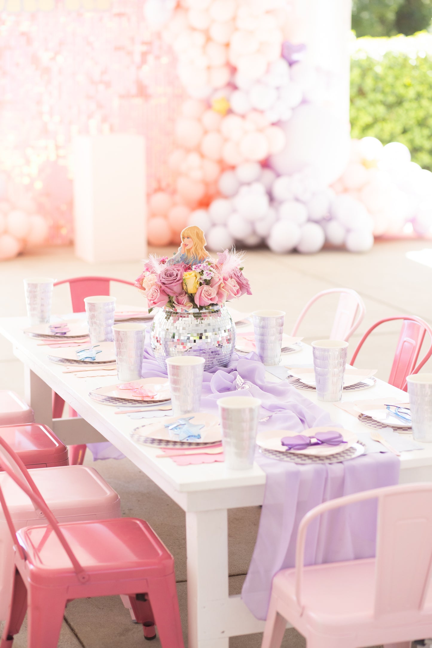 Bright Pink Kids Metal Chair