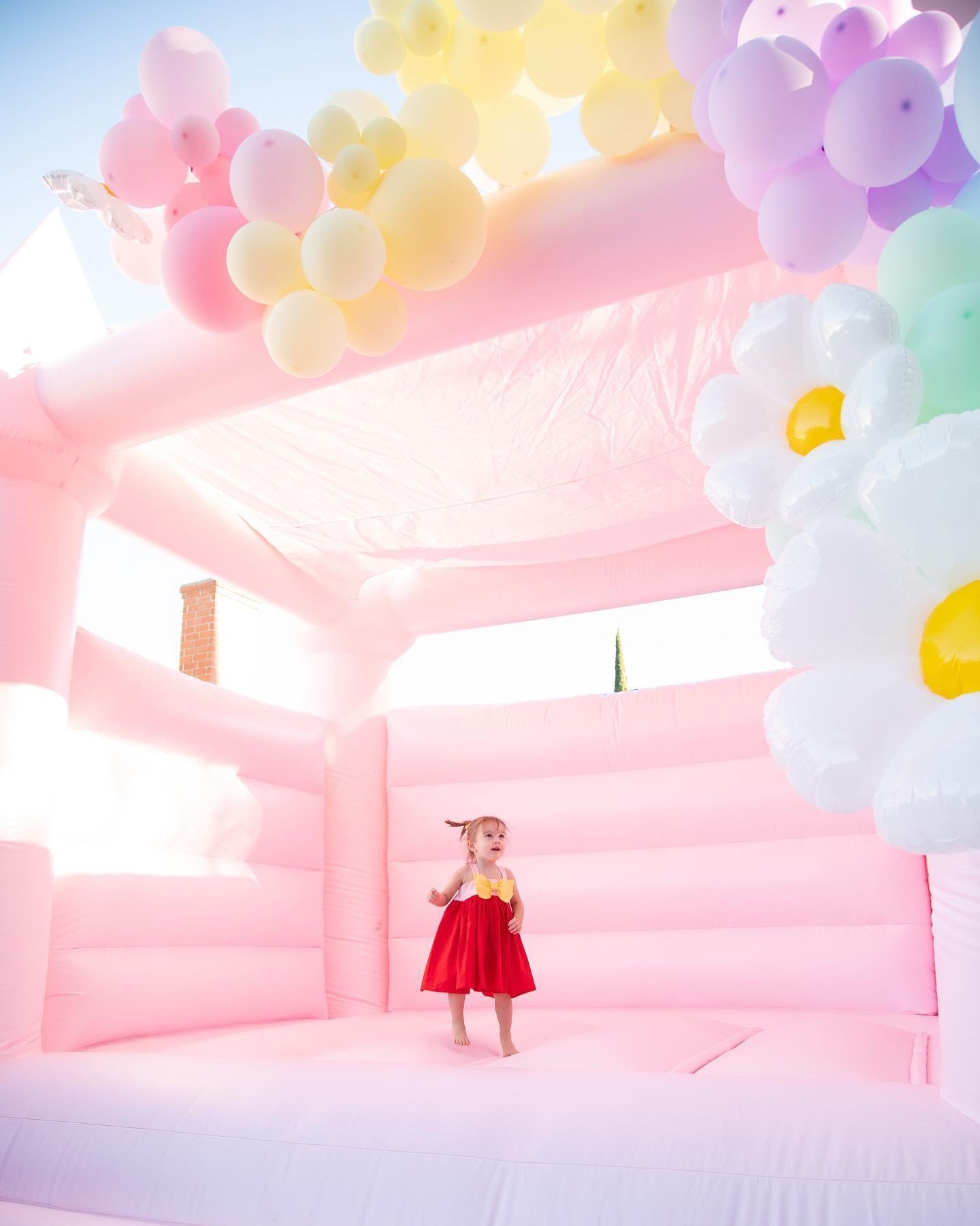 Pastel Pink Bounce House Rental Los Angeles