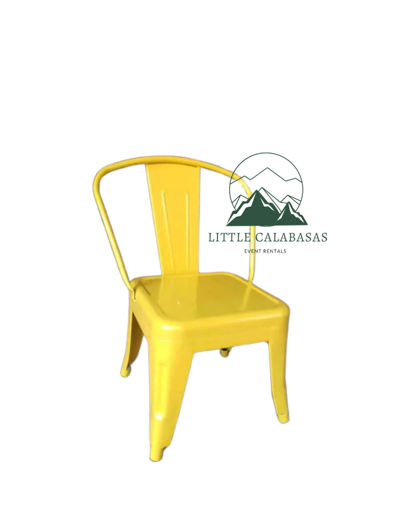 Yellow Kids Metal Chairs