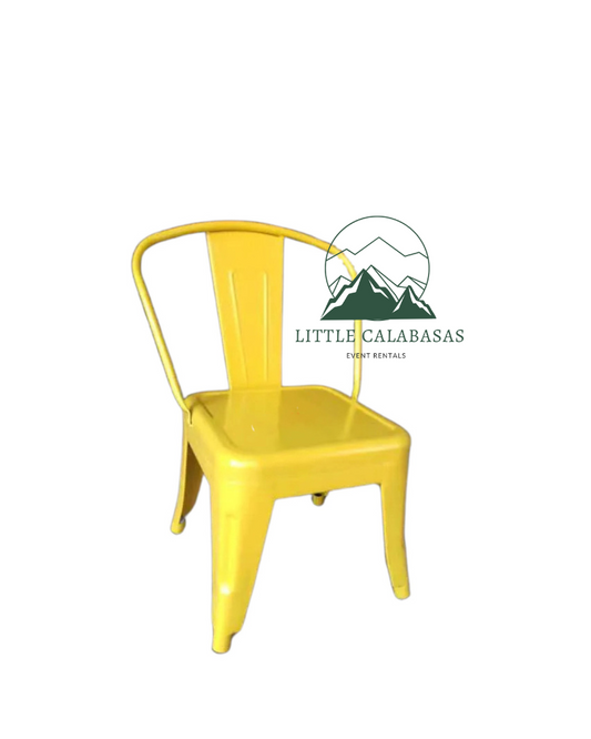Yellow Kids Metal Chairs