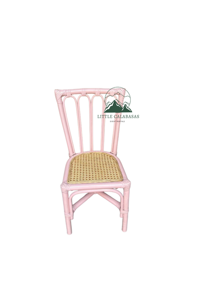 Light Pink Rattan Kids Chair