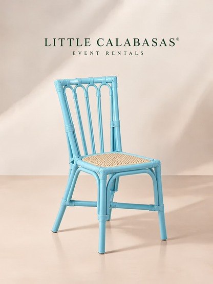 Light Blue Rattan Chair - New!