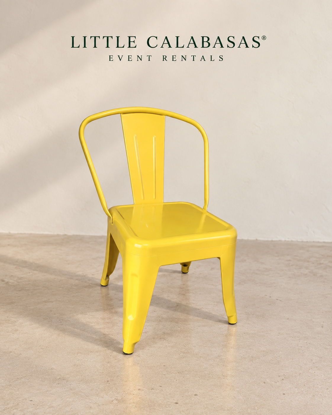 Yellow Kids Metal Chairs