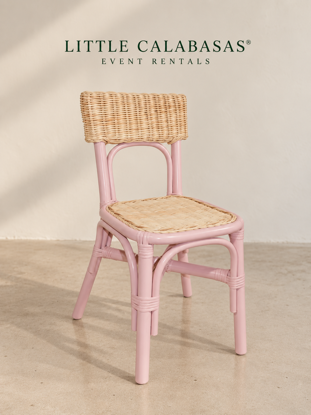 Napoli Rattan Chair in Pink