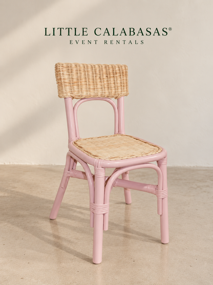 Napoli Rattan Chair in Pink