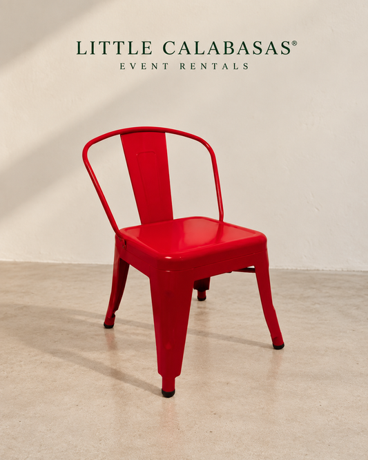 Red Kids Metal Chairs