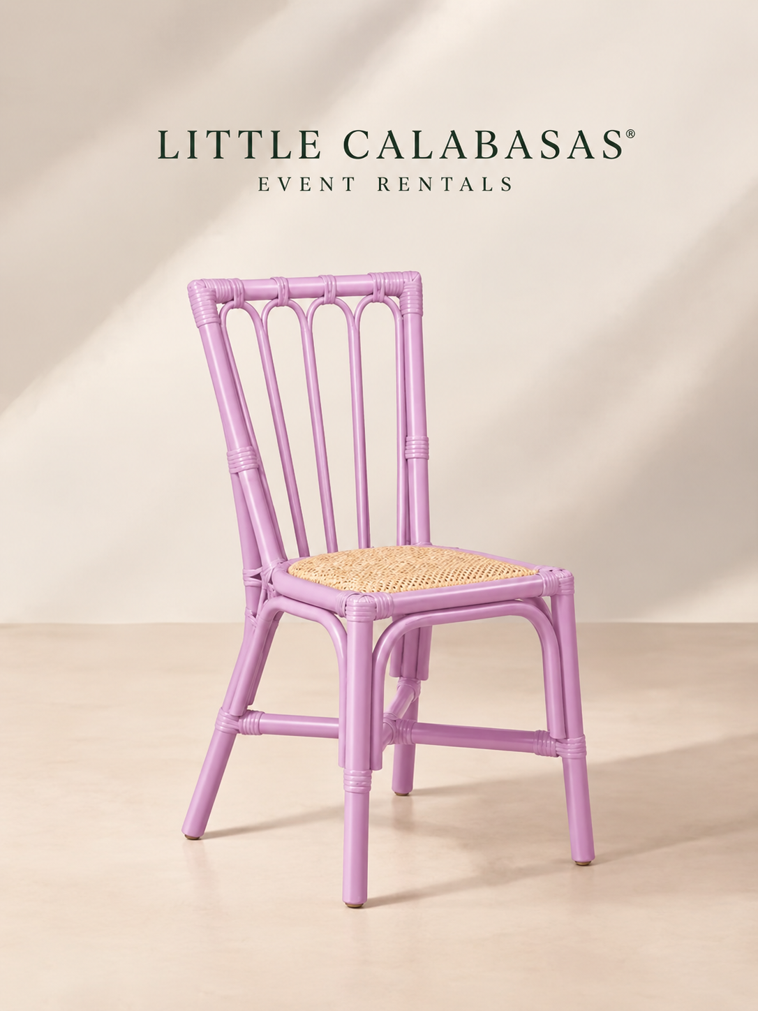 Lavender Rattan Kids Chair- New!