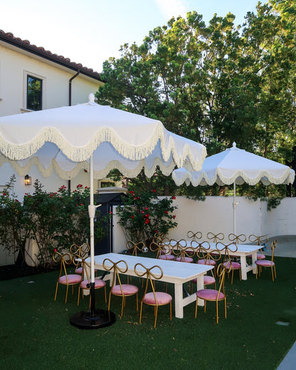 Scalloped Fringe Market Umbrella- New!