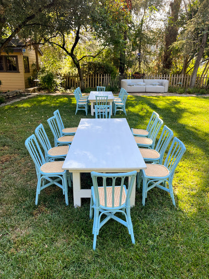 Seabreeze Light Blue Kids Rattan Dining Set