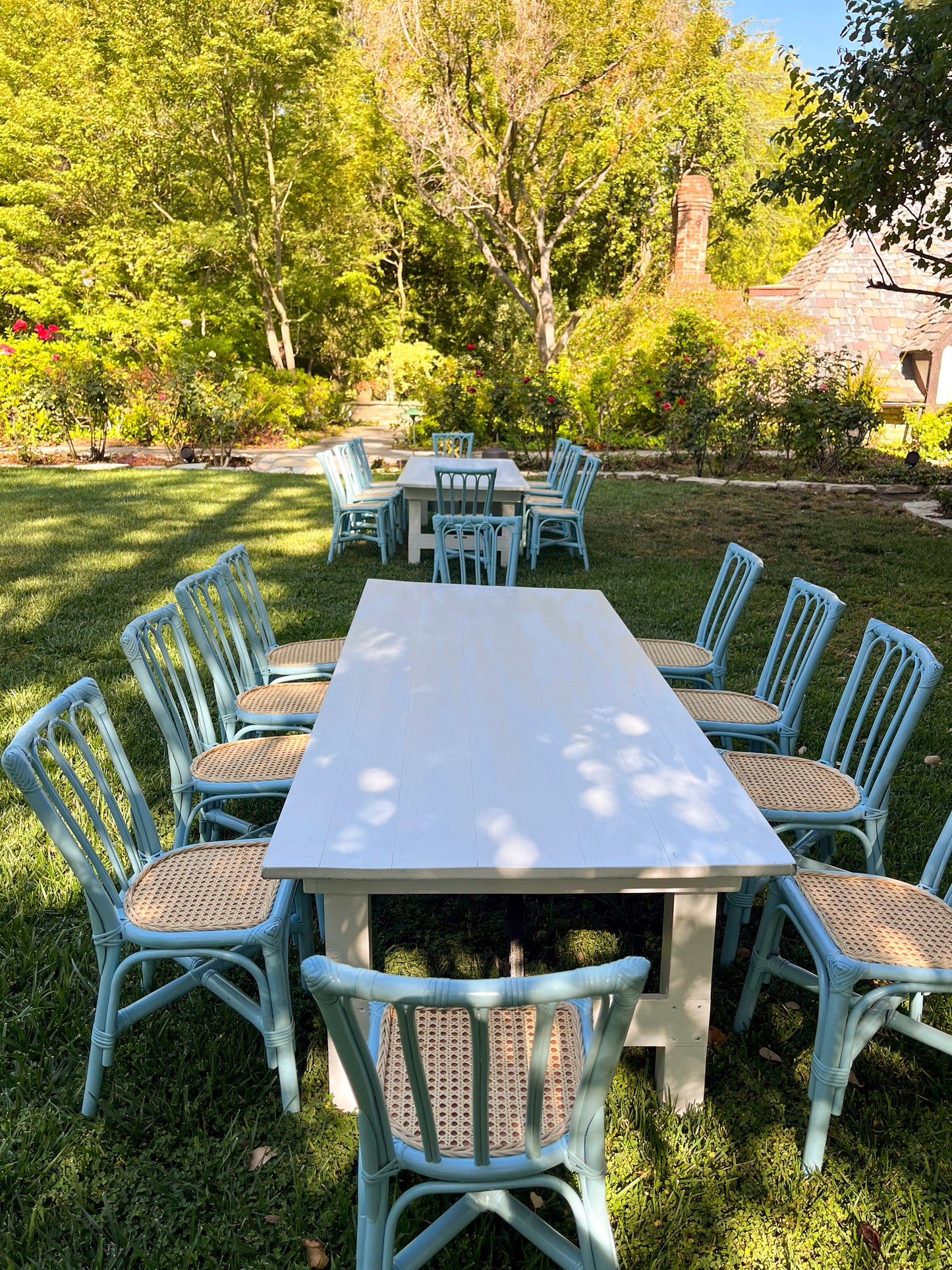 Seabreeze Light Blue Kids Rattan Dining Set