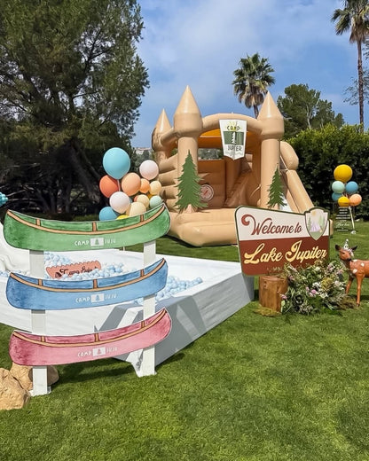 Shoreline Bounce House with Slide (Tan)