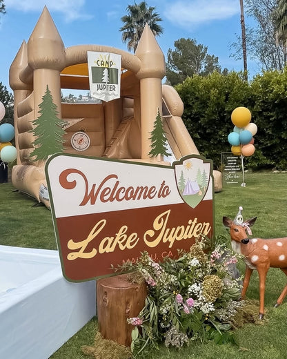 Shoreline Bounce House with Slide (Tan)
