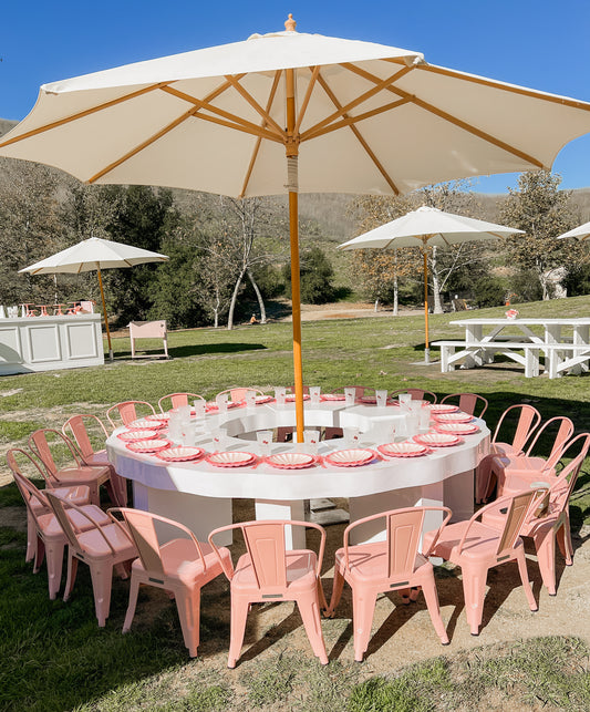 Valley Circle Dining Set- Scalloped or Flat Edged