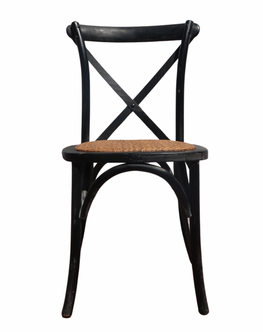 Rustic Black Crossback Adult Chair