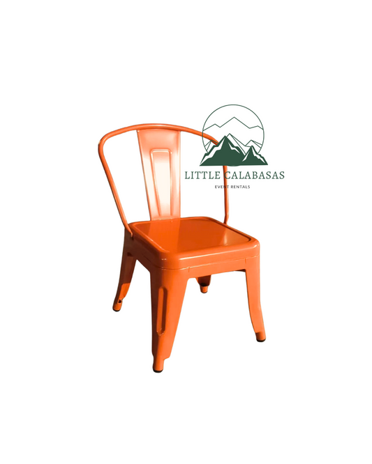 Orange Kids Metal Chair