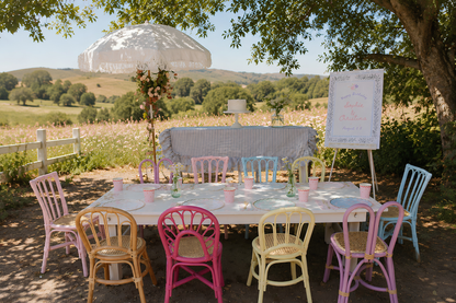 Hot Pink Rattan Kids Chair