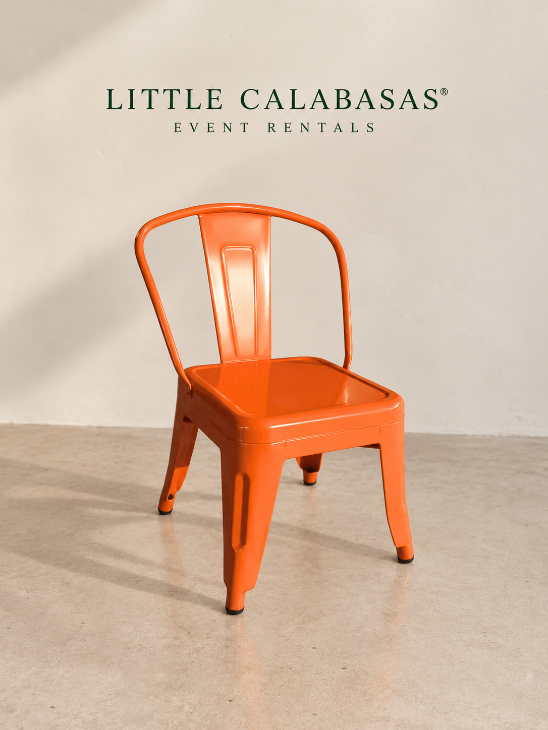Orange Kids Metal Chair