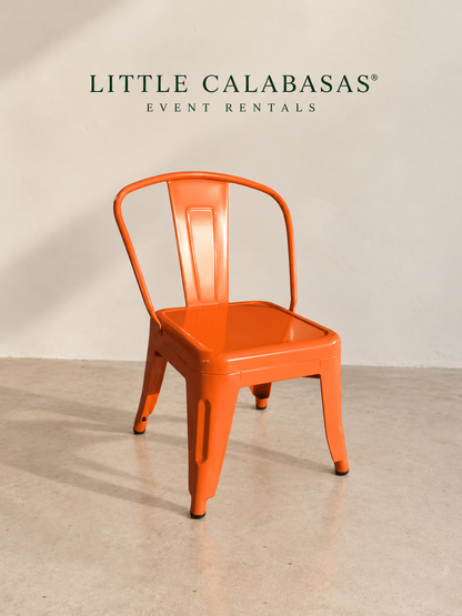 Orange Kids Metal Chair