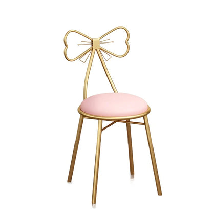 Butterfly kids chair with gold frame and pink cushion