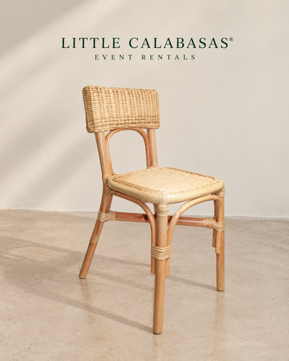 Napoli Rattan Kids Chair in Natural Wood