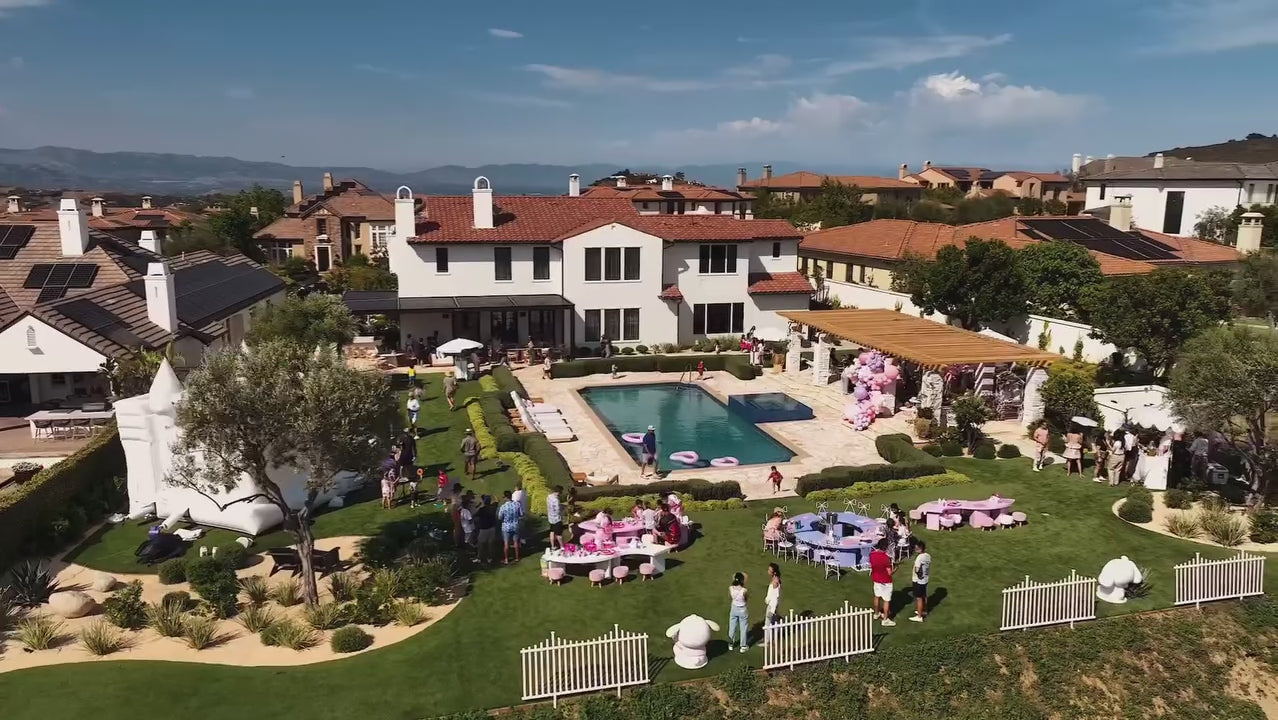 Load video: Hello Kitty Party with our Malibu Bounce House! Video by Real Productions Inc.,